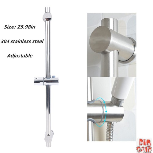 Edelstahl Verstellbar Duschstange Wandhalterung Brausekopfhalter Variabel Holder - Bild 11 von 15