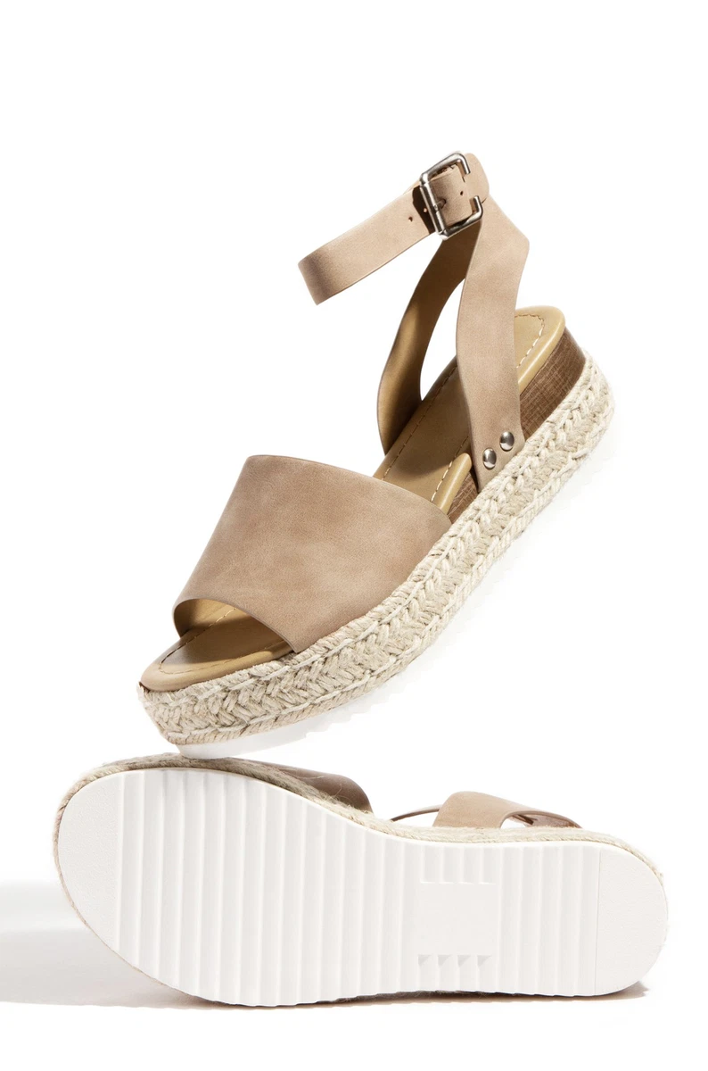 Soda topic natural sales womens espadrille flatform sandals