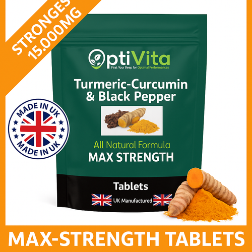 STRONGEST Turmeric Curcumin 15,000mg Tumeric Tablets + Black Pepper Capsules UK - Picture 3 of 8
