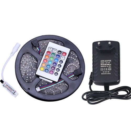 RGB Light Bar SMD 2835 5M 300 LED Flexible+2A Power Adapter+24 Button Controller - Picture 13 of 17
