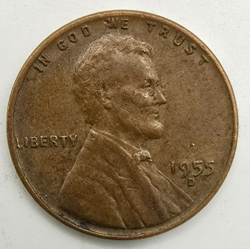 1955 D/D RPM 1955D-1MM-054 MDS Lincoln Wheat Cent ss/vz Fehler Penny vz kostenloser Versand - Bild 2 von 6