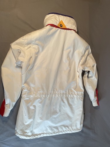 Obermeyer Aspen Colorado womens ski jacket Size 8 White Indigo Yellow And Red - Picture 3 of 17