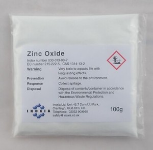Zinc Oxide Fine White Powder 100g (calamine). INOXIA BRAND