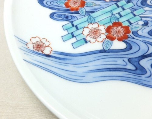 E4131: Real Japanese NABESHIMA fine colored porcelain plate by great Imaemon 2 - Picture 7 of 12