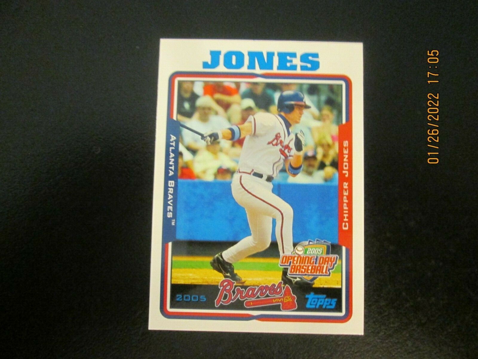 CHIPPER JONES BRAVES 2005 TOPPS OPENING DAY  BASEBALL CARD #72