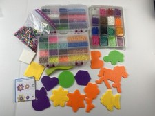 Large Perler beads pegboard lot Multiple Trays And Beads For Kids And Crafts