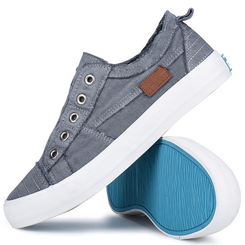 JENN ARDOR Women's Casual Sneakers Classic Slip On Comfort Low Top Canvas Shoes - Picture 112 of 128