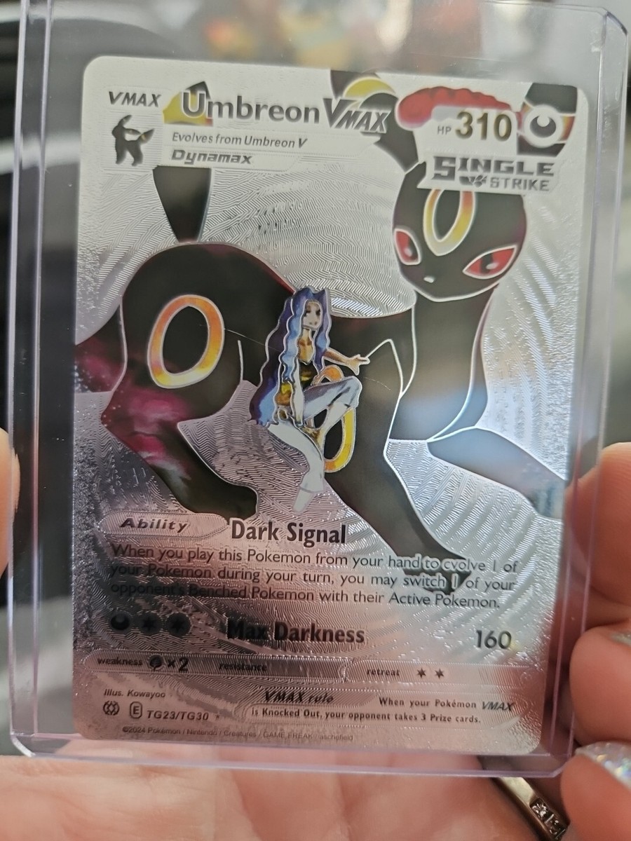 Umbreon Vmax Silver Foil Fan Art Textured Collector Pokemon