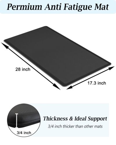 Anti Fatigue Mats for Kitchen Floor, 3/4 Inch Thick Memory Foam Kitchen Mats … image