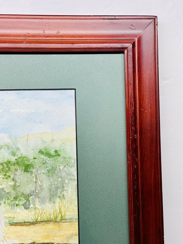 Quadro acquerello originale donna cavaliere firmato cornice arte equestre 17x14 - Foto 7 di 12