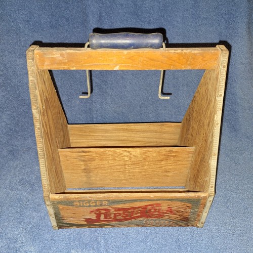 Antique Pepsi Wooden Bottle Carrier Crate With Handle - 1920's - Picture 7 of 11