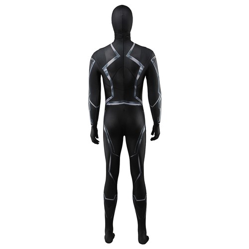 The Black Bolt Jumpsuit Superhero 3D Suit Cosplay Costume Zentai Halloween Party - Picture 10 of 17