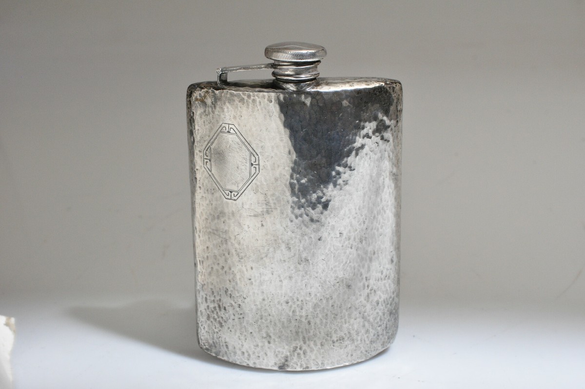 Sterling Silver Rare J.S Co. Flask 1/2 pint 925 Silver 245 Sterling Silver Rare J.S Co. Flask 1/2 pint 925 Silver 245