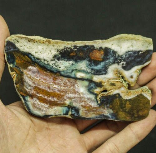 91gr Amazing Blue Chrysocolla Nature Copper Crystal Slab partly Polished - Picture 7 of 10