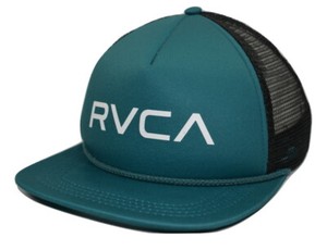 New RVCA Foamy Mens Teal Blue Black Mesh Snapback Trucker Cap Hat
