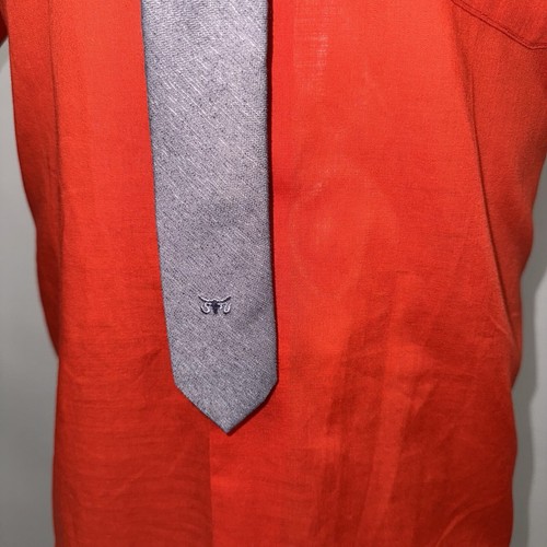 1980s 1990s Tie Necktie Sergio Valente Men Skinny Narrow New Wave Miami Vice Vtg - Picture 4 of 11