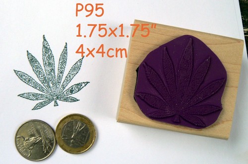 P95 Dekorativer Marihuana Blatt Gummistempel - Bild 2 von 2