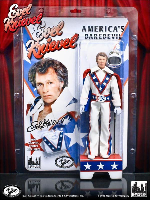 EVEL KNIEVEL; 12 INCH FIGURE Weiß JUMPSUIT & HELMUT,NEW MOSC EVEL KNIEVEL; 12 INCH FIGURE Weiß JUMPSUIT & HELMUT,NEW MOSC