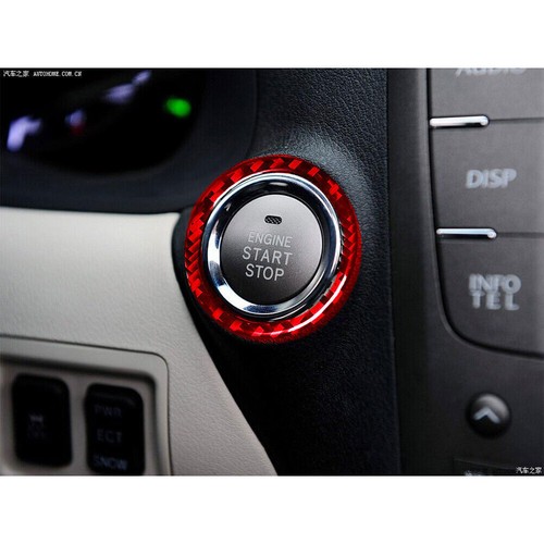 For Lexus IS250/300/350 2006-12 Red Carbon Fiber Engine Start Stop Button Cover - Imagen 3 de 12