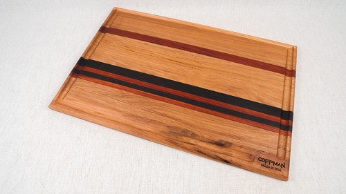 Handmade Exotic Wood Cutting Charcuterie Meat Chopping Board Personalized Gift - Picture 9 of 11