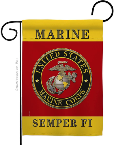 US Military Marine Corps USMC Semper Fi Flag Double-Sided Lawn Decoration Gift H - Picture 11 of 12