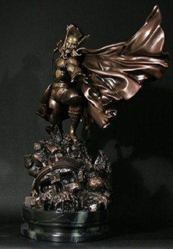 Thor Action Faux Bronze Statue New 2012 Bowen Designs Marvel Comics Amricons - Picture 3 of 4