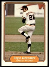1982 Fleer Doyle Alexander San Francisco Giants #383