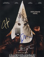 BLACKKKLANSMAN Cast x4 Authentic Hand-Signed 