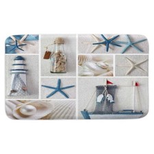 Nautical Kid beach Mat Soft Foam for Bath Indoor Absorbent Kitchen Rugs Washable