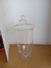Glass Apothecary Jar with Lid for Candy Buffet -for Bathroom, Decoration, Party