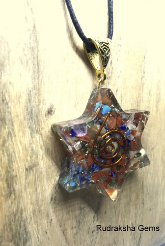 Orgone 7 Chakra Pendant EMF Copper Orgonite Protection Chain Necklace Jewellery - Picture 4 of 7