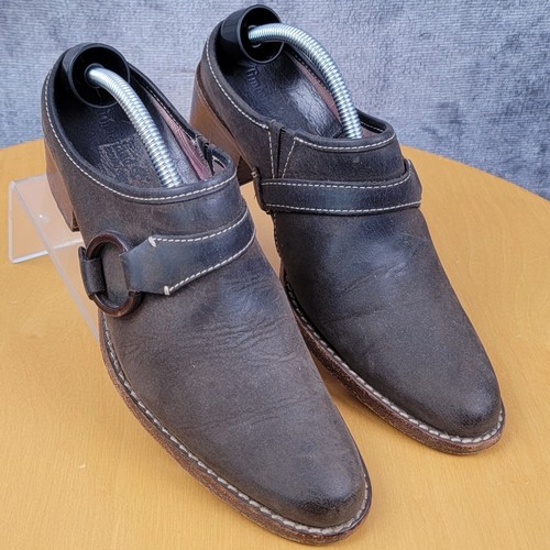 Timberland Women's Leather Western Harness Heeled Mules Clogs Size 6.5 M Brown - Picture 18 of 24