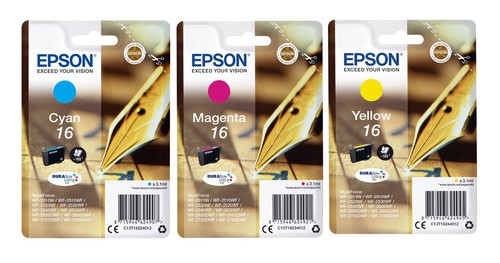 Cartucho de tinta original Epson 16, bolígrafo, WorkForc WF-2010W, WF-2510WF WF-2520NF, LOTE - Imagen 10 de 14