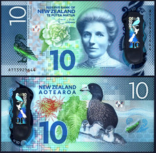 NEW ZEALAND 🇳🇿  P192* 10 DOLLARS POLYMER* ND 2015* UNC GEM* USA SELLER