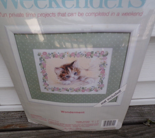 Kit de punto de cruz innumerables Weekenders Wonderment Kitten 7" x 5" # 02721 sellado - Imagen 4 de 8