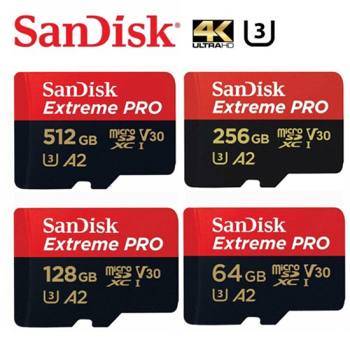 SanDisk Micro SD Extreme Pro 32GB 64GB 128GB Class 10 MicroSDXC A2 Memory Card - Picture 2 of 24