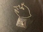 Vintage Queen Nefertiti Egyptian revival 1970s silver tone pendant necklace