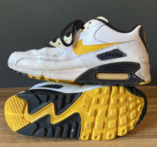 Nike Air Max 90 Laser Orange Size 6Y US Youth 6 Medium Width Yellow/White - Picture 3 of 13