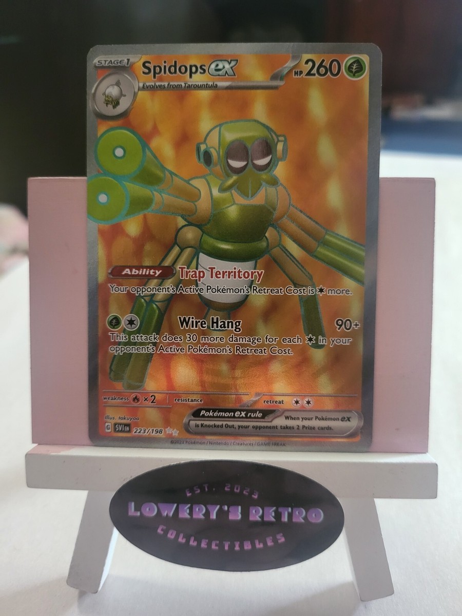 spidops ex pokemon card value Team Rocket's Spidops ex AR (99/98) - Pokemon The Glory of Team Rocket  (sv10)