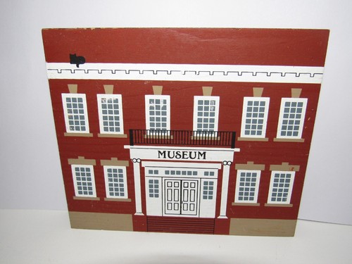 The Cats Meow Village Historical Museum Wood Shelf Sitter  Faline Jones '91 - Picture 1 of 2