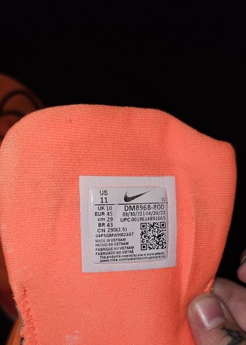 Size 11 - Nike Zoom Fly 5 Total Orange Black- NO LACES - Picture 3 of 5