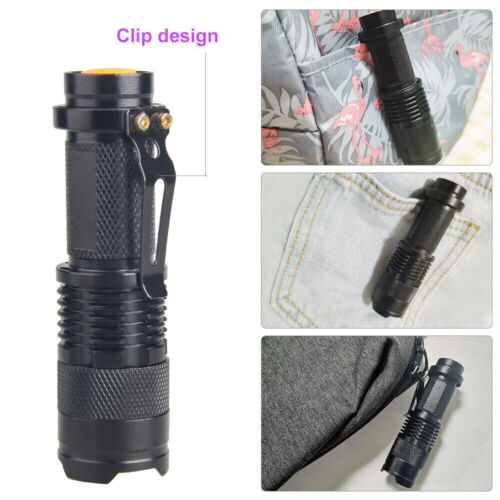 2pcs Red Light LED Flashlight Zoomable 3Modes Torch Astronomy Night Vision Lamp - Picture 9 of 11
