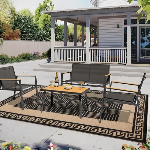 Outdoor Rug 8x10 Plastic Straw Reversible Waterproof Patio Carpet for Camping - Picture 18 of 34