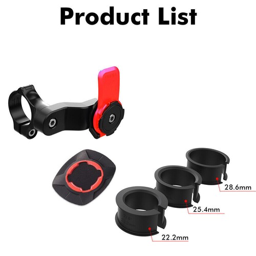 2 Sets Quad Lock Compatible Bike Motorcycle Phone Mount Holder Handlebar Mount - Photo 11 sur 14