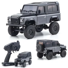 Kyosho 32526GM Mini-Z 4X4 Land Rover Defender 90 Autobiography Gray RTR Crawler