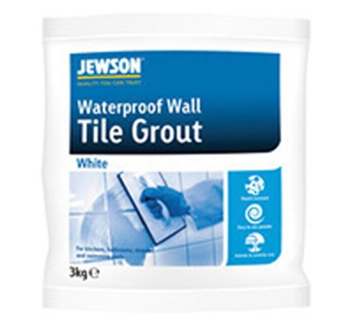 3kg Wall Tile Grout Filler White Waterproof Anti Mould Resistant Grout