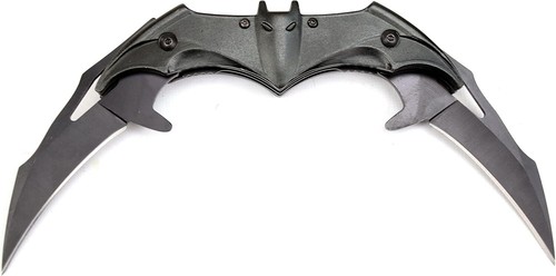 Dark Twin Blade Double Edge Folding Pocket Knife w/Clip 11" Stainless Steel Two - Picture 4 of 11