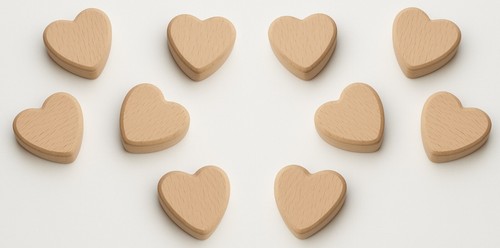 Decoración Corazón Madera Haya 4,5 x 5 cm – Decoupage Forma Artesanal Natural Gruesa - Imagen 16 de 16