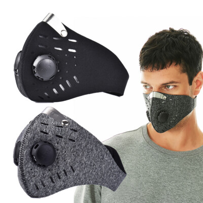 Outdoor Dust Haze Activated Carbon Masks Washable Filter Valve Reusable Masks US