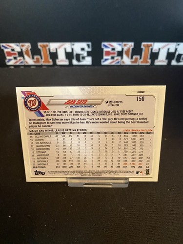 2021 Topps Chrome JUAN SOTO Washington Nationals Refractor Parallel # 150 B1-T9 - Picture 2 of 2